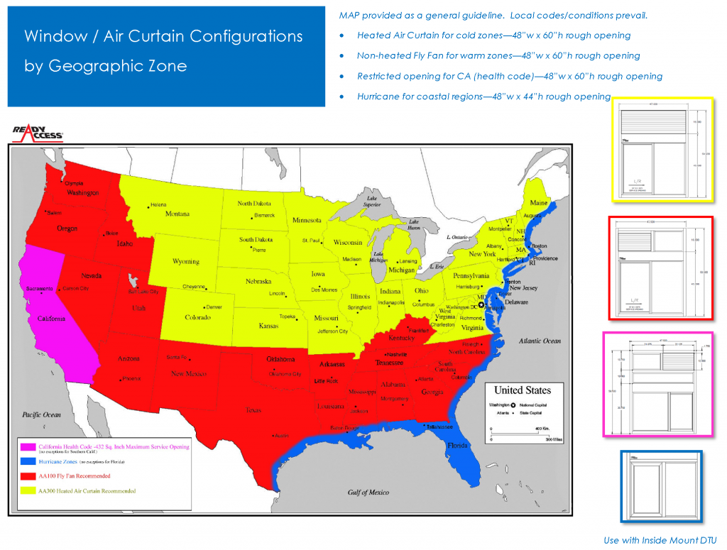 Window and Air Curtain Configurations by Geographic Zone