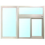 Service Window with Transom & Sidelight