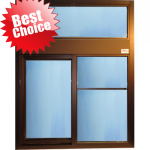 Single Panel Sliding Window with transom