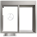 Secure Window With Deal Tray Sliding Window Combination